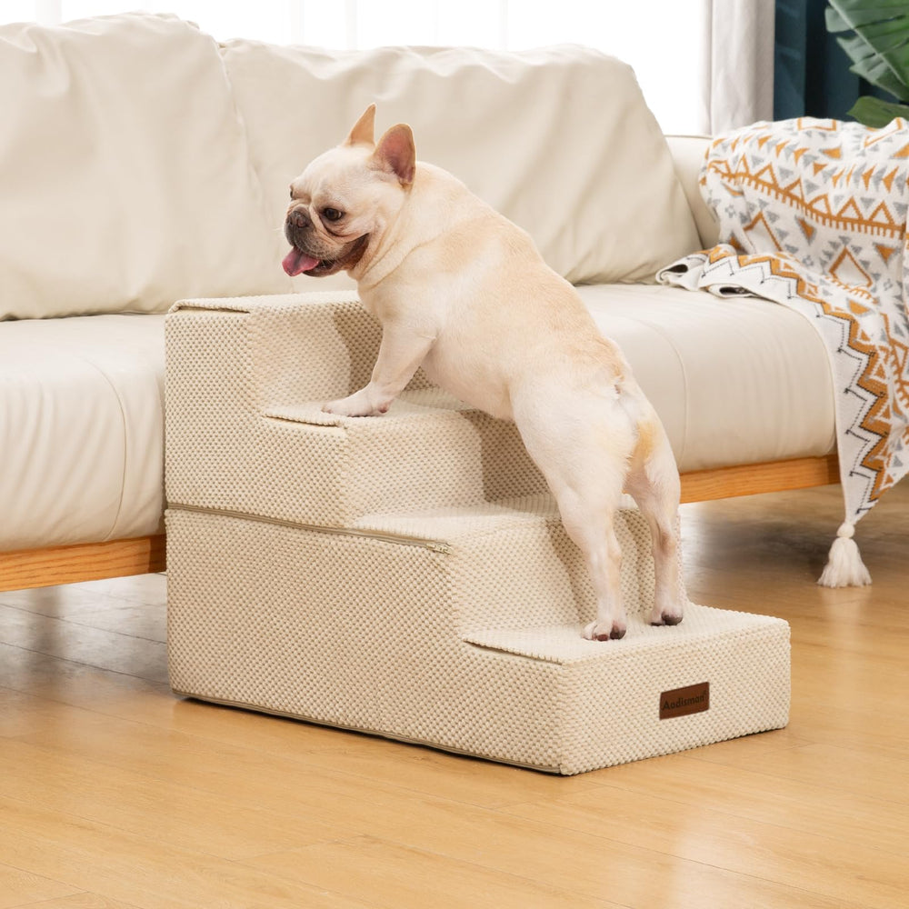 Aodisman dog stairs removable cover for easy cleaning.