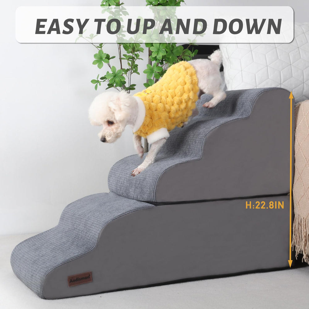 aodisman dog stairs removable washable cover eases cleaning after adventures.