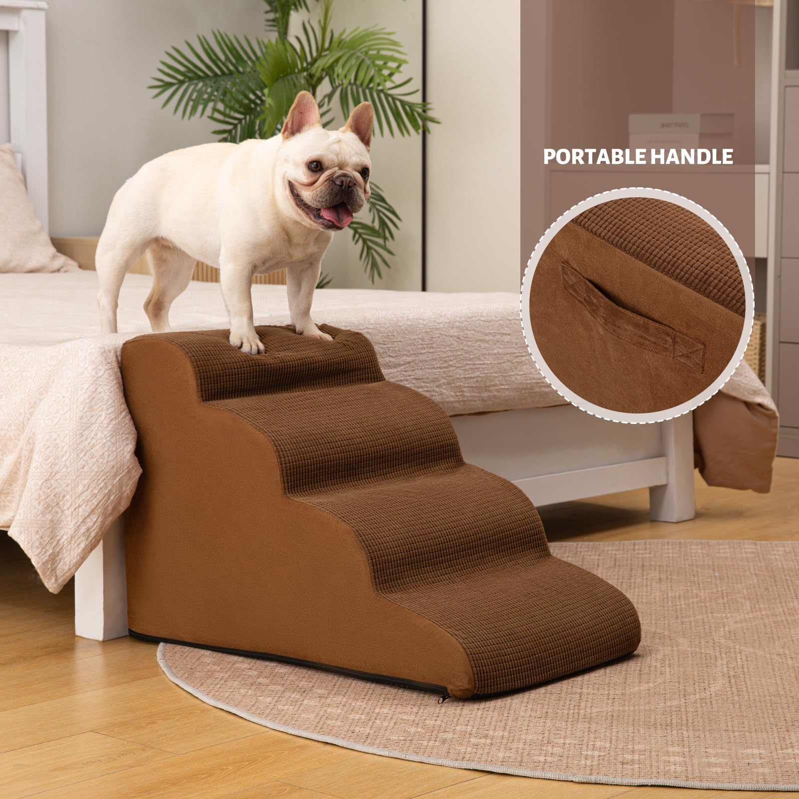 Aodisman dog stairs-washable-cover allows easy hygiene and care.