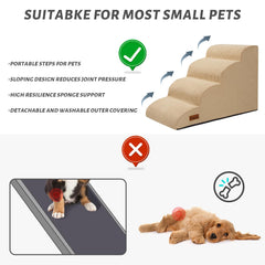 Aodisman dog steps with wide, stable steps for secure footing
