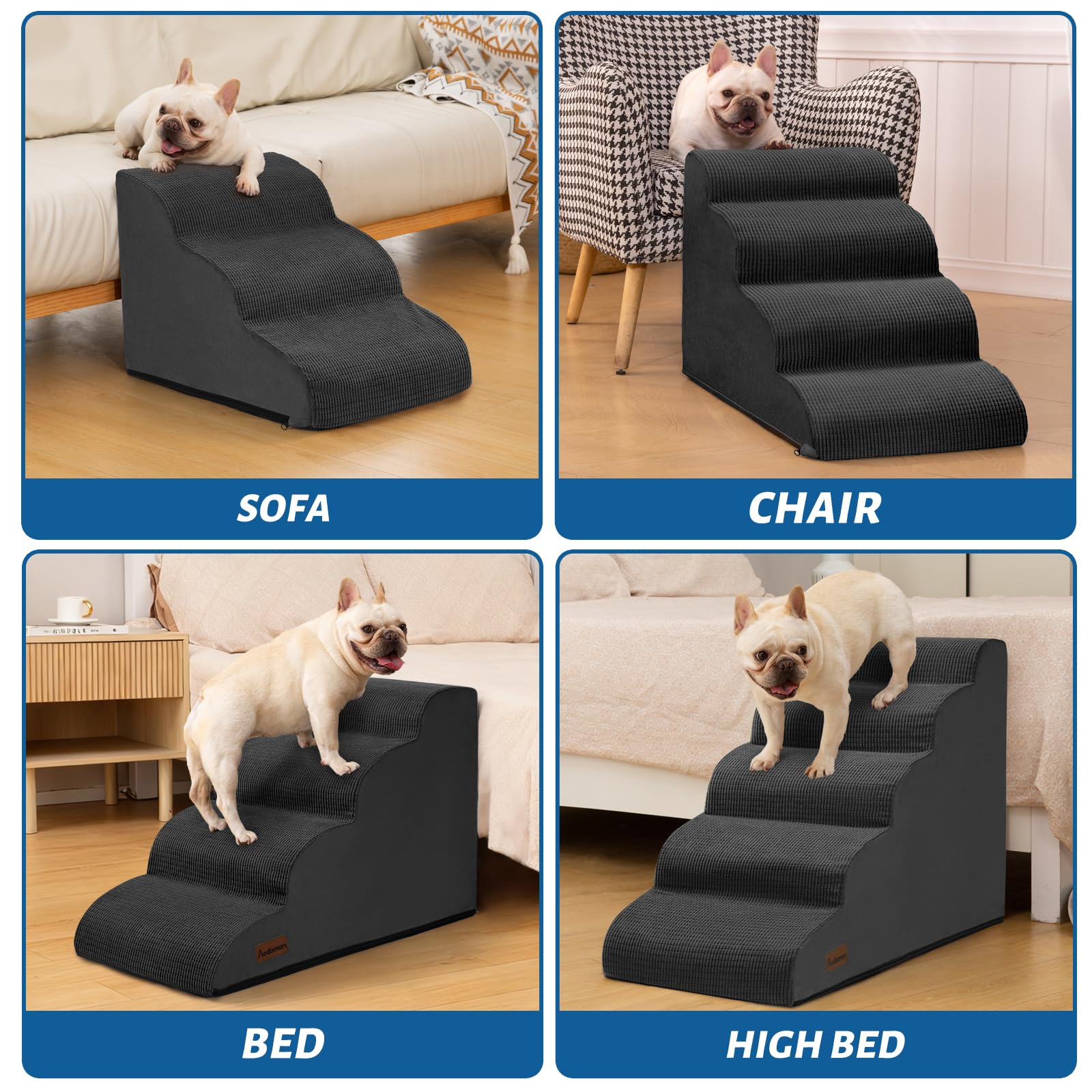 Aodisman folded stairs packaging shows compact storage solution