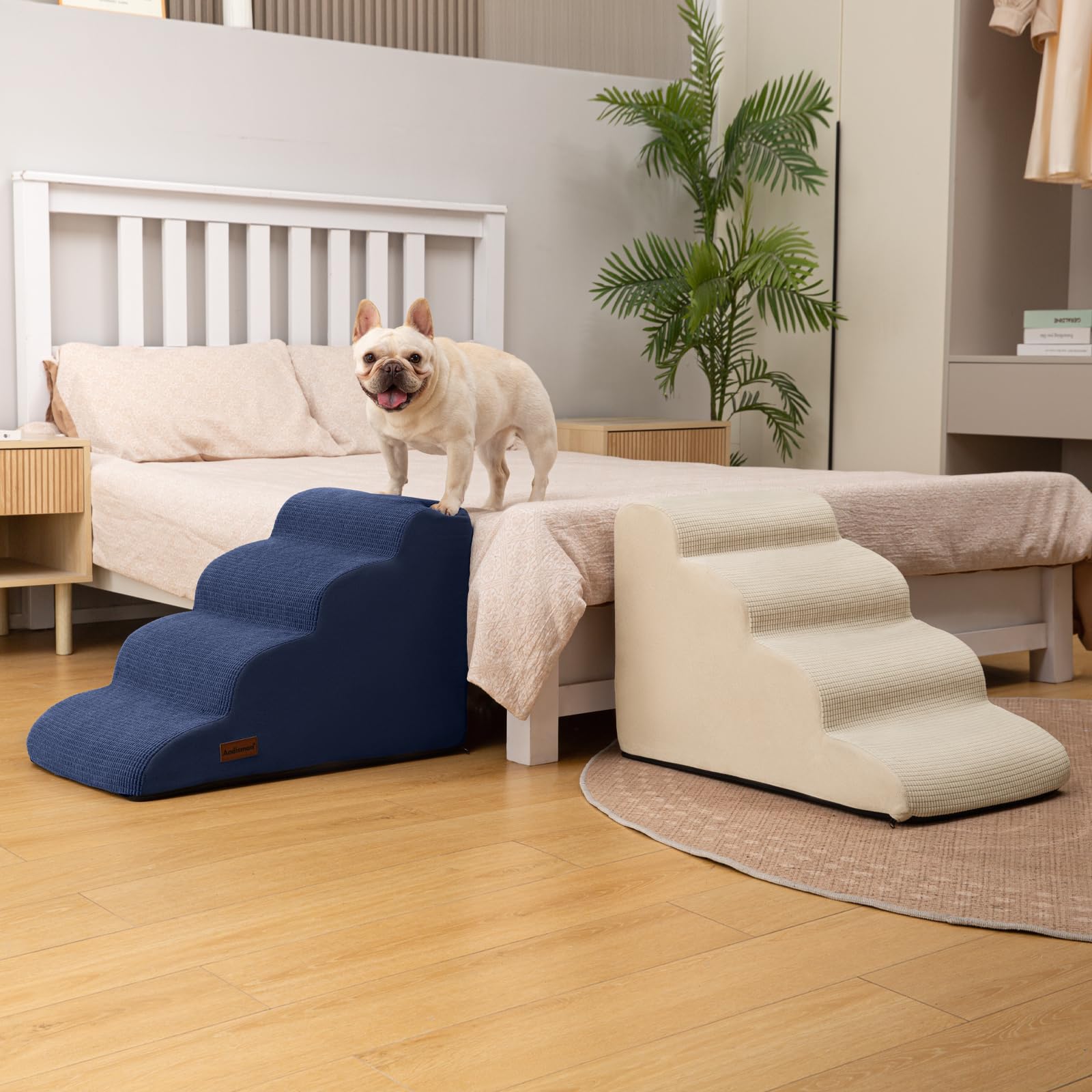 Aodisman full-assembly blue 4-step stairs ready for couch