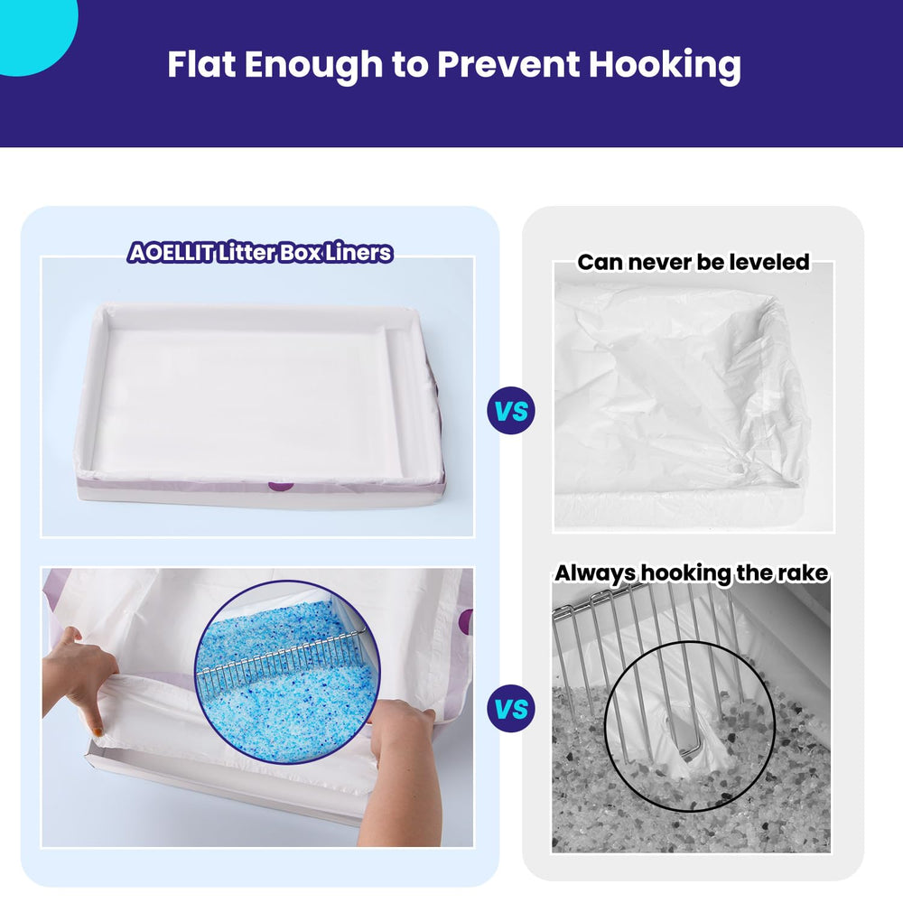 AOELLIT drawstring litter bags close-up highlights secure sealing and odor control.