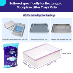 AOELLIT rectangular scoopFree tray fit shows perfect compatibility and mess-free cleanup.