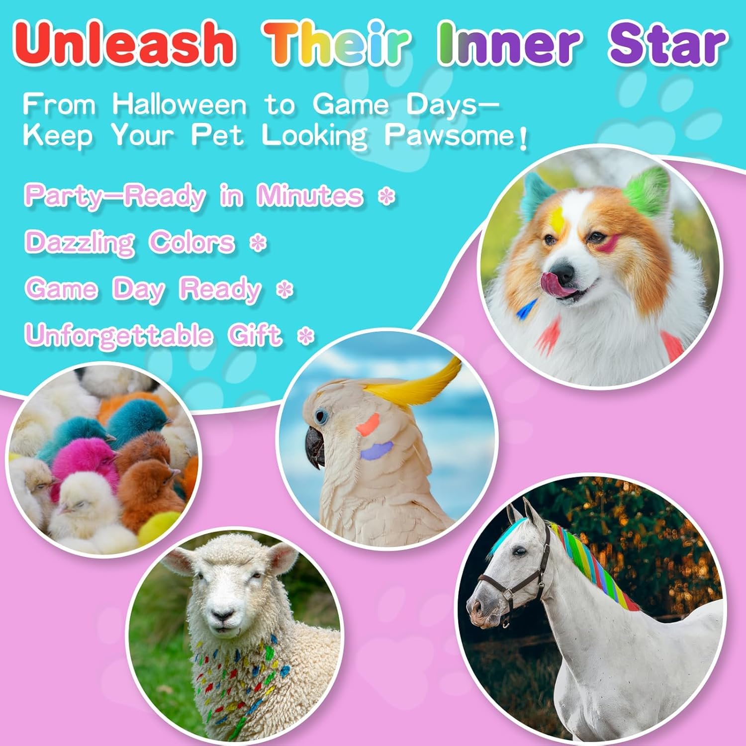 AOFEGRLT non-toxic pet-safe dye close-up for safety