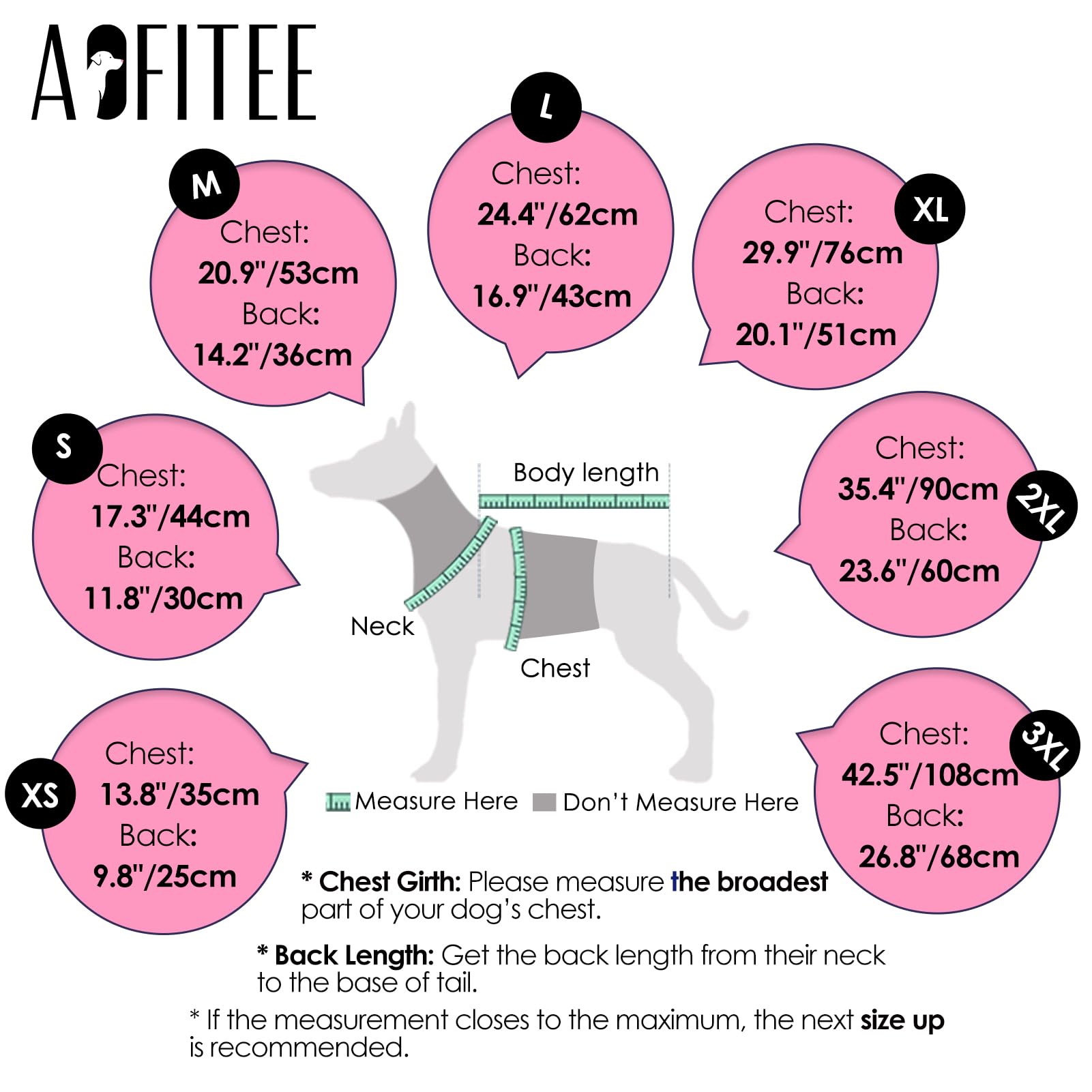 AOFITEE built-in harness coat with D-rings for secure leash attachment.