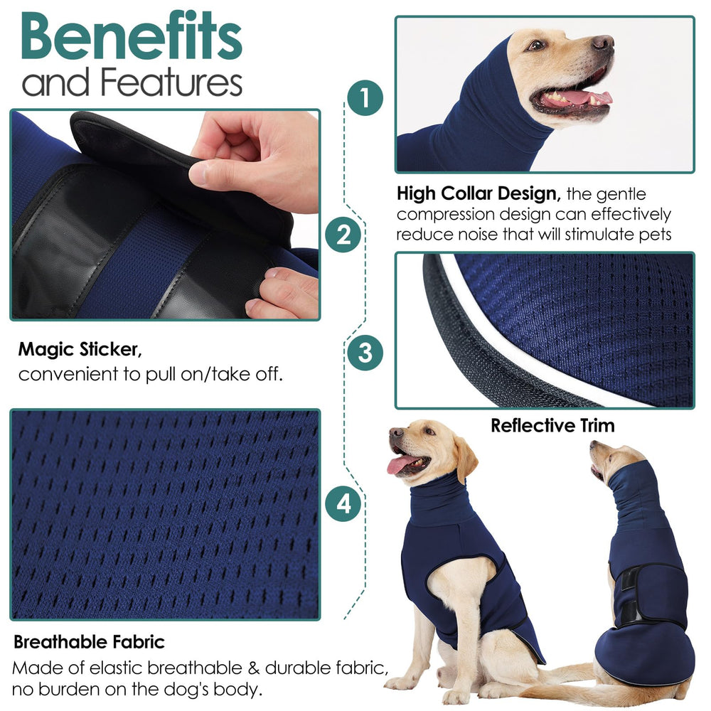 AOFITEE dog anxiety vest closeup showing soft breathable mesh for daily comfort