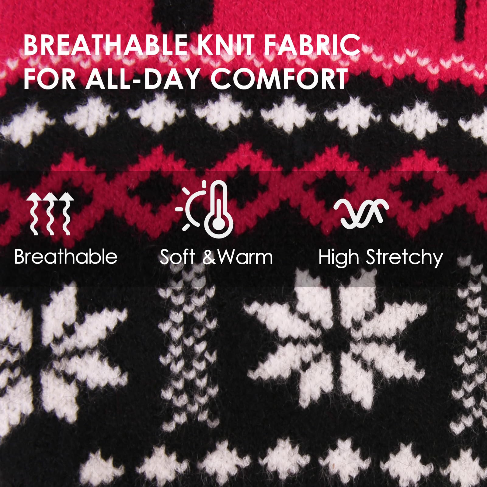AOFITEE dog Christmas sweater red holiday patterns evoke festive mood during walks.