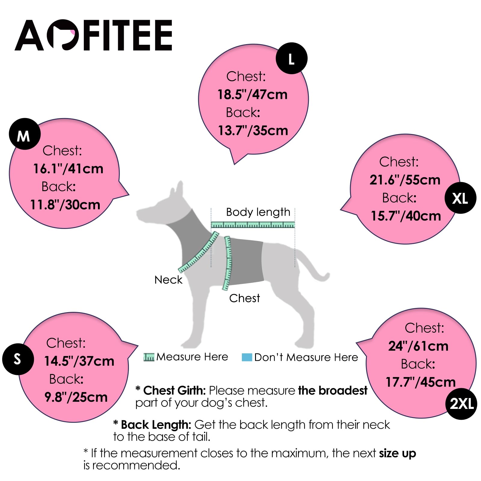 AOFITEE dog coat - elastic-four-leg fit stays secure during activity