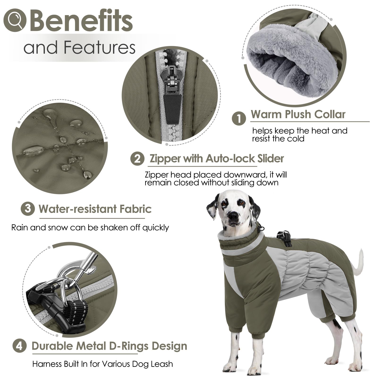 AOFITEE full-body coverage with four legs protects torso and belly
