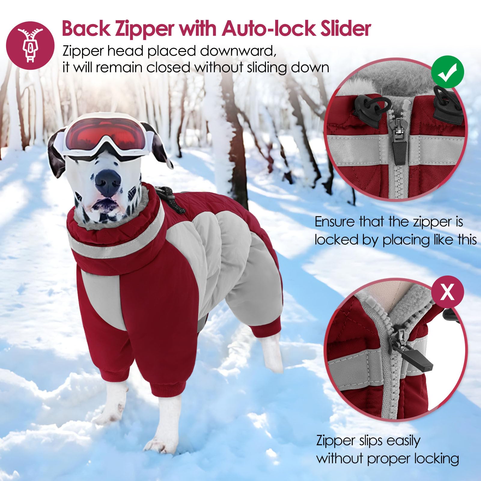 AOFITEE four-legged fullbody coverage coats entire body for added warmth