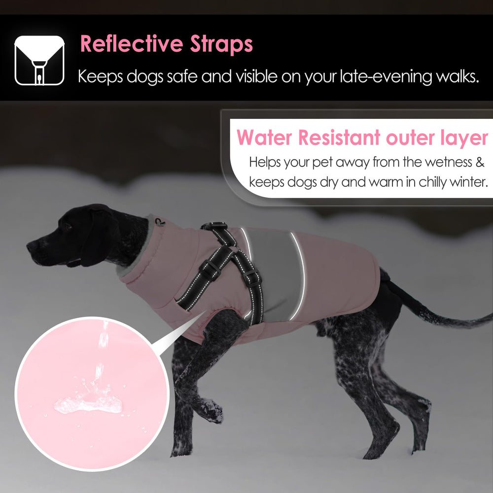 AOFITEE dog coat reflective trims boost visibility during night walks