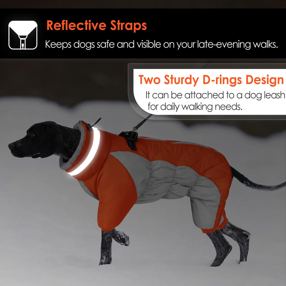 AOFITEE harness-built design provides full-body coverage and leash options.
