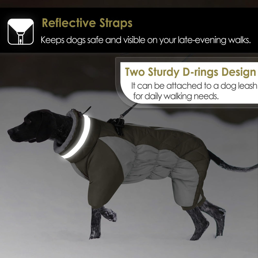 AOFITEE dog coat with built-in harness for secure control