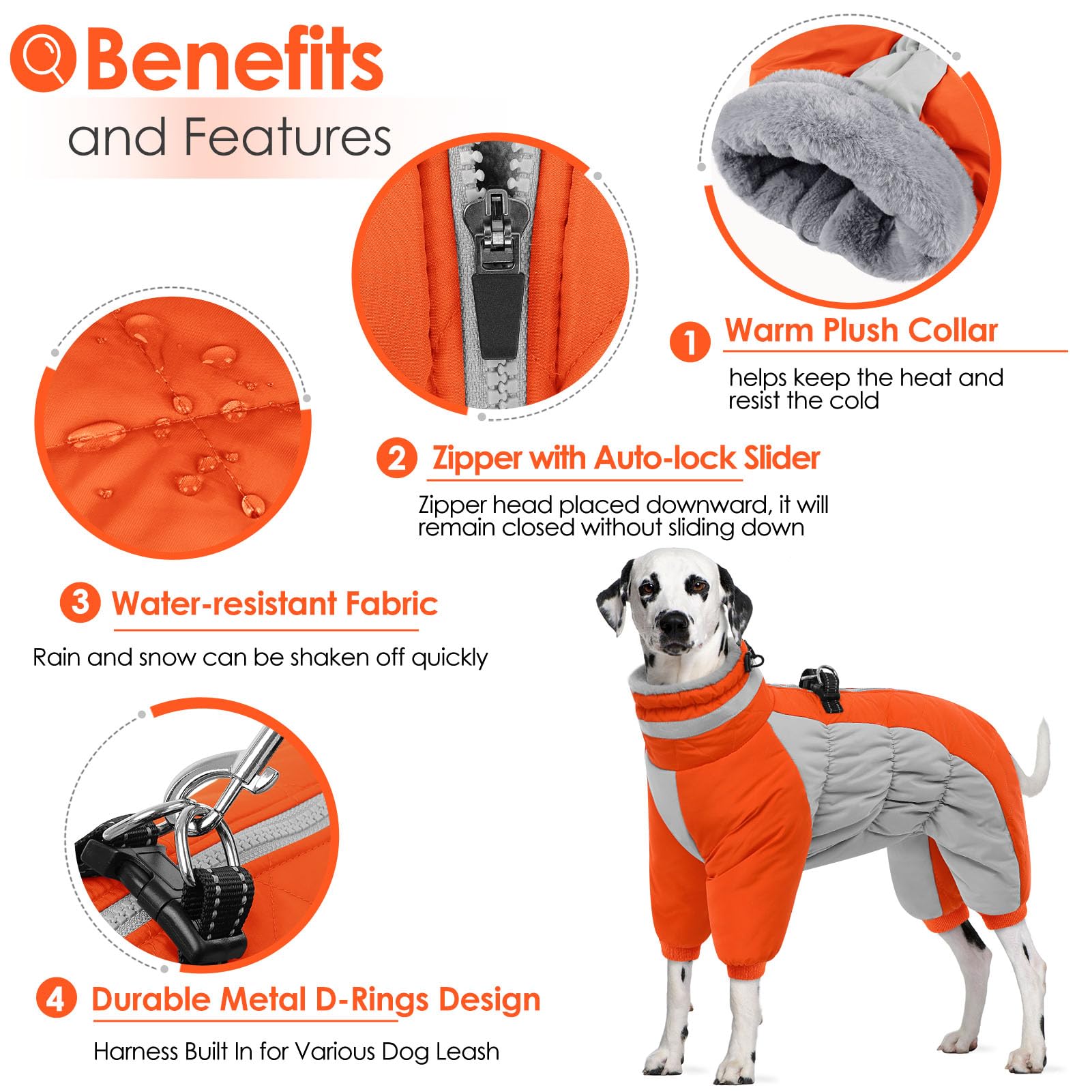 AOFITEE reflective neckline boosts visibility during dawn or dusk walks.