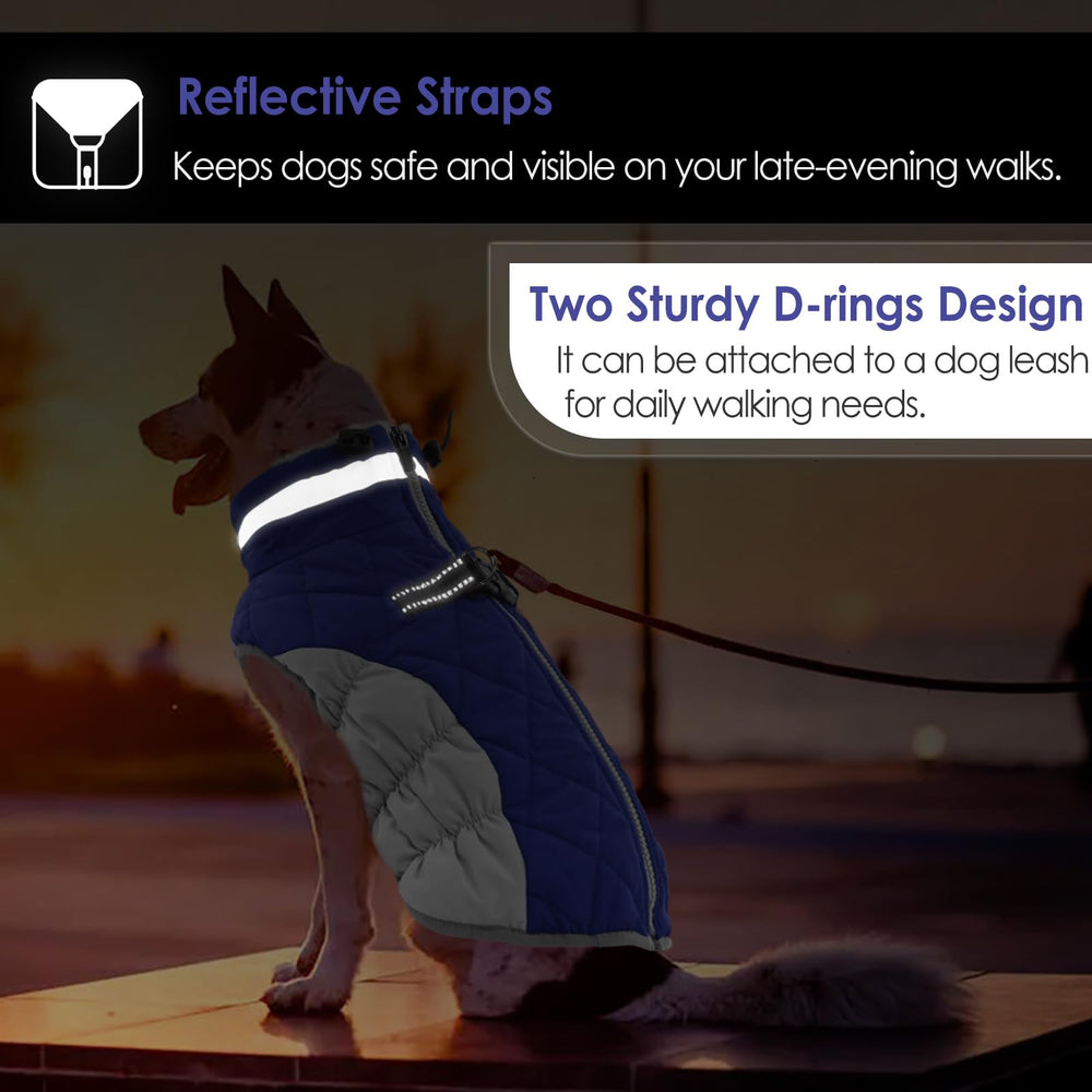 AOFITEE waterproof fabric keeps your dog dry in damp conditions.
