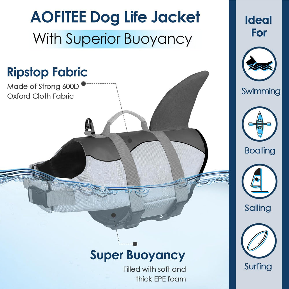 AOFITEE life jacket with adjustable straps for secure, comfortable fit.