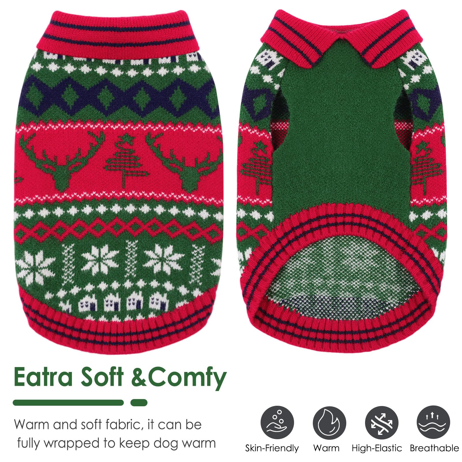 AOFITEE pullover dog sweater easy on off during chilly outings
