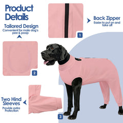 AOFITEE recovery suit belly cutouts XS enables easy urination without removal.