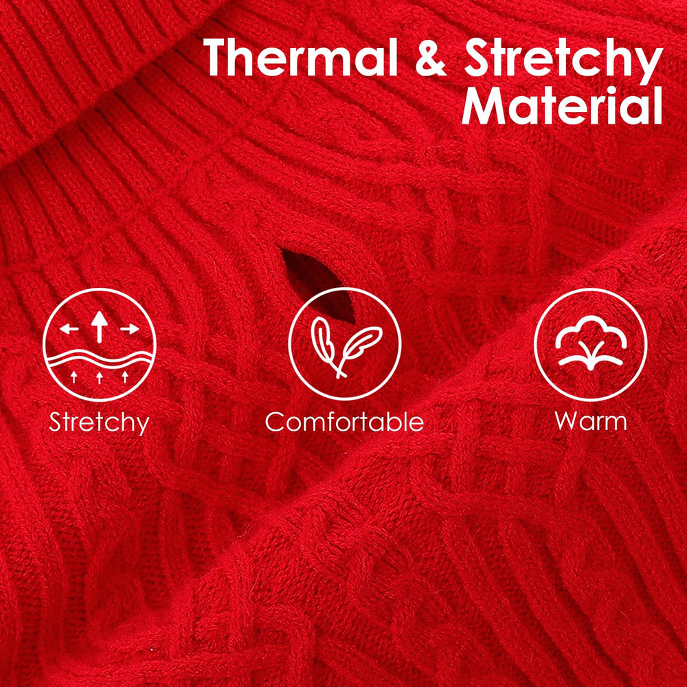 AOFITEE cable-knit back design adds stylish texture.