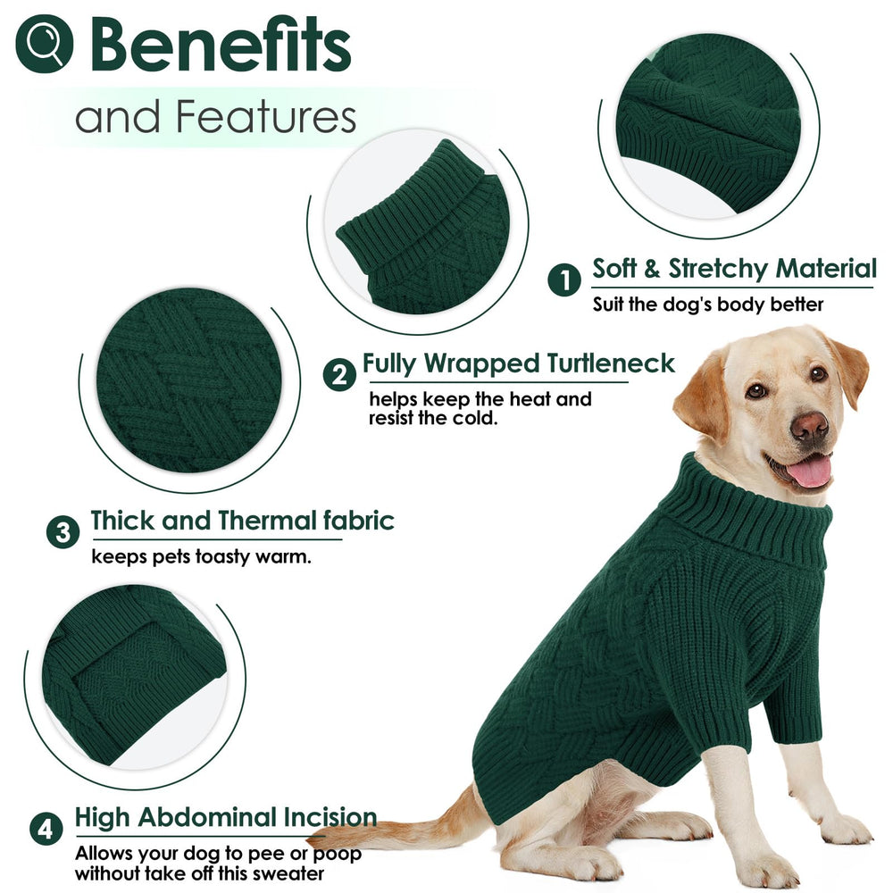 AOFITEE dog sweater festive winter look ideal for holidays and celebrations.