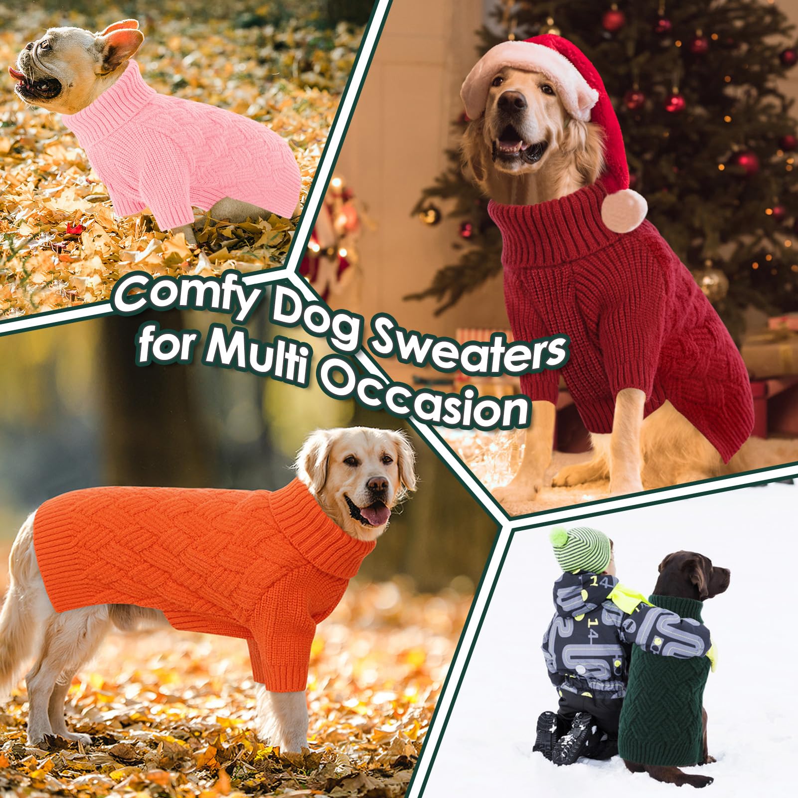AOFITEE dog sweater cozy daily-wear outerwear for walks and cuddles.