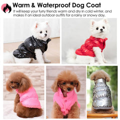 AOFITEE dog winter coat snap closure closeup emphasizes easy on/off