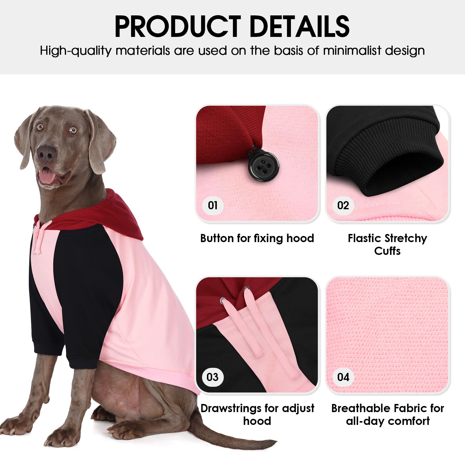 AOFITEE medium dog hoodie holiday-ready styling illustrates festive flair for gatherings and celebrations.
