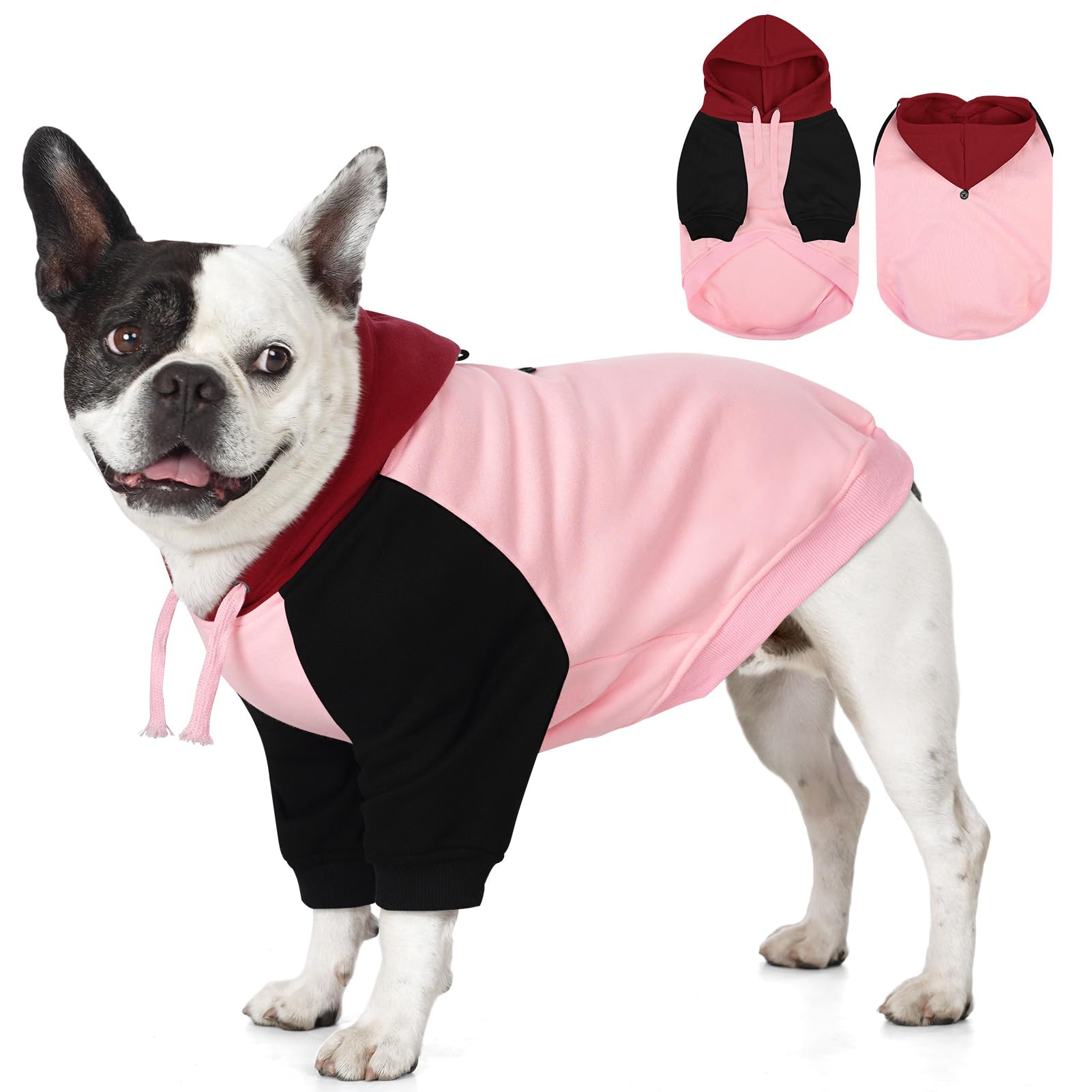 AOFITEE medium dog hoodie soft fabric closeup showing breathable comfort for daily walks.
