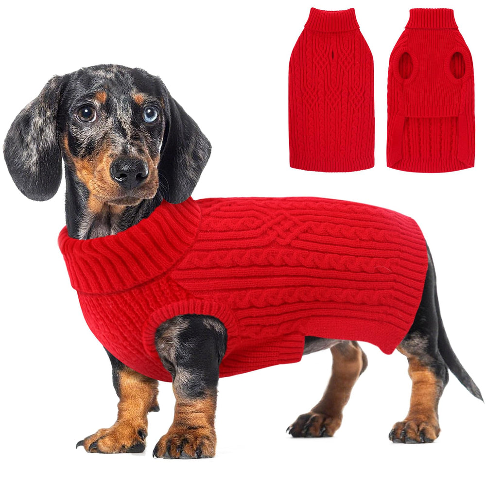 AOFITEE small Christmas dog sweater pullover keeps tiny dogs warm and comfy.