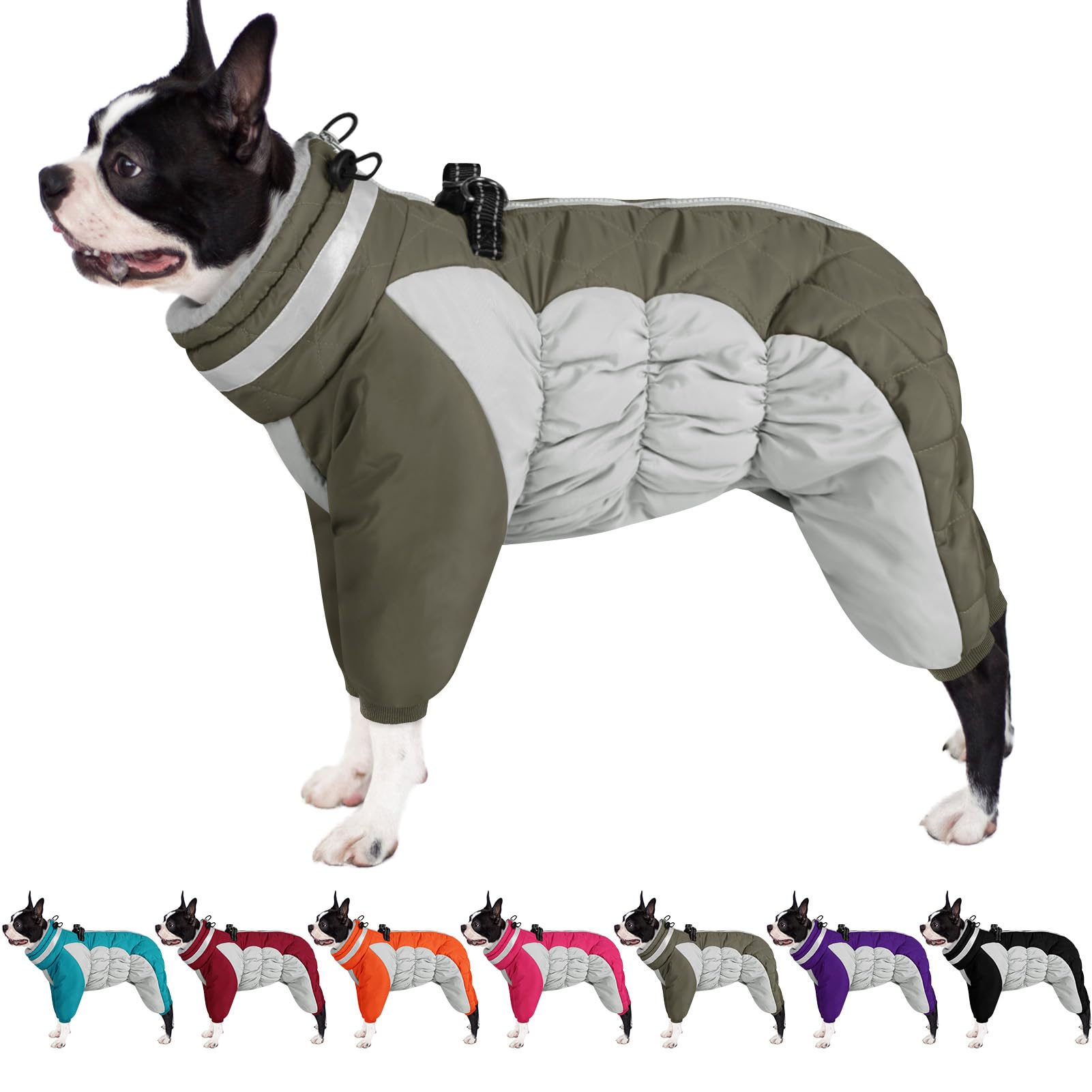 AOFITEE small-dog coat with warm fleece lining keeps pets cozy on cold days.