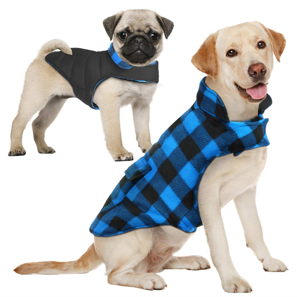 AOFITEE waterproof dog coat blue XL, ready for rainy day walks.