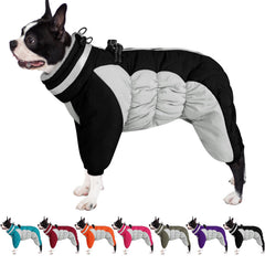 AOFITEE winter dog coat with back zipper for easy on and off