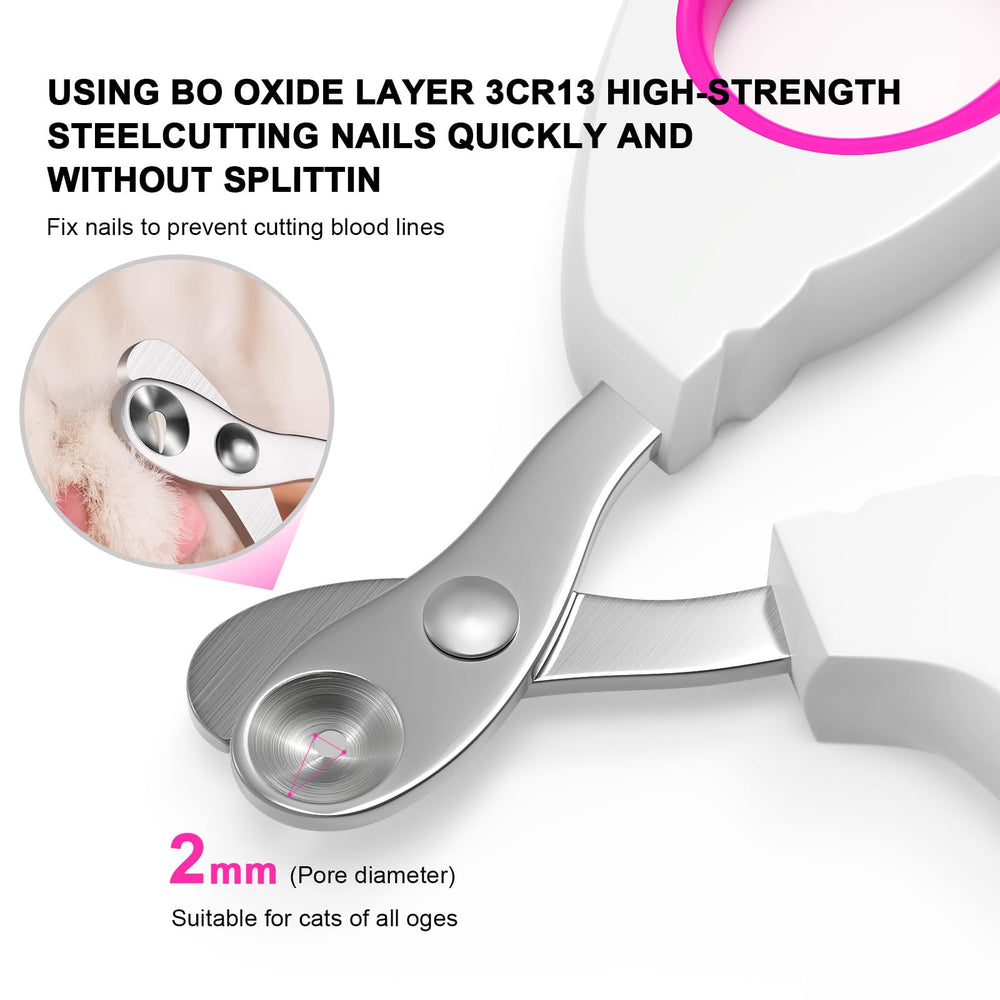 Aogeili cat nail clipper anti-slip handle for steady trimming