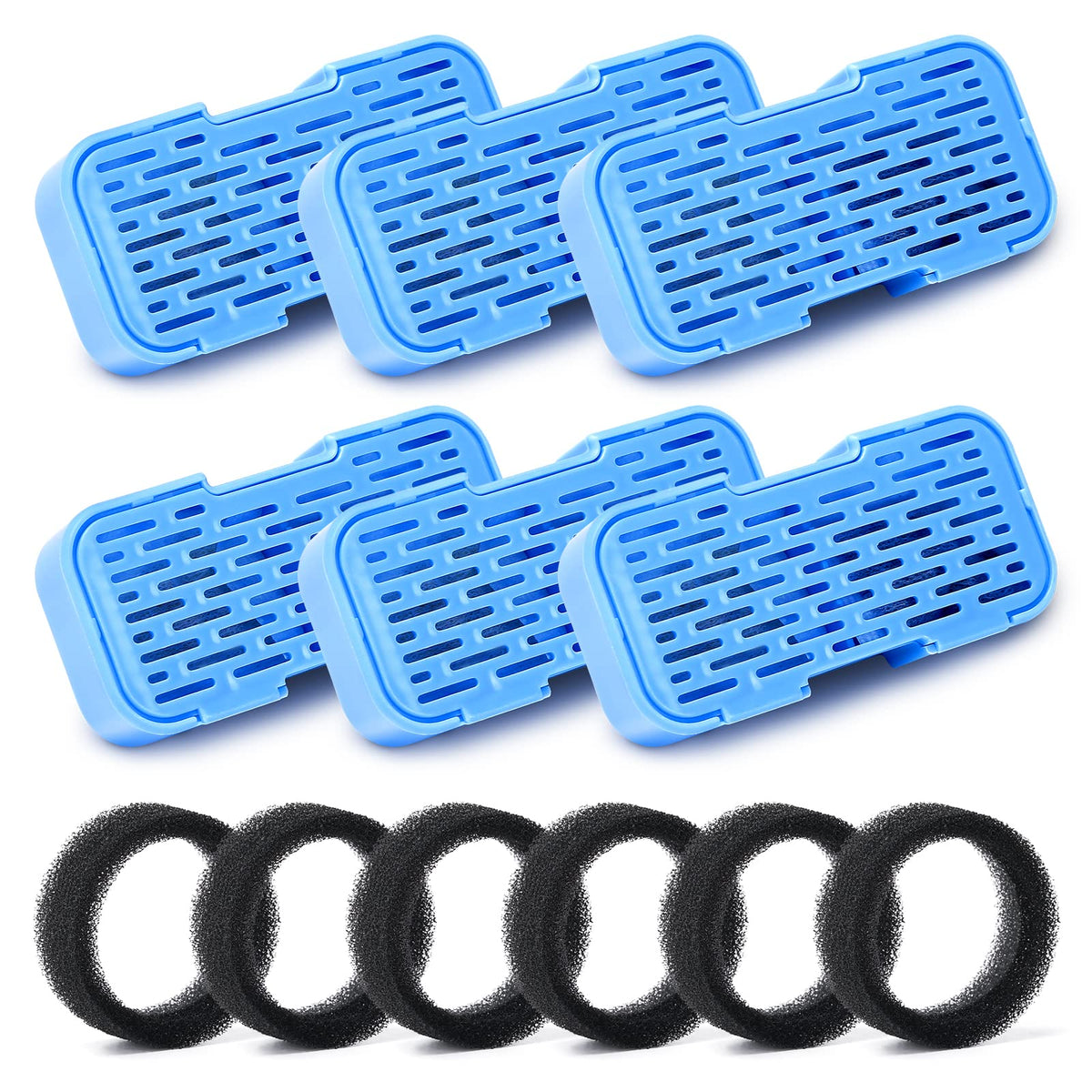 AOOGITF official cat fountain filters packaging for convenient 12-pack keeps water fresh.