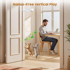 Aoioploa flying-bird motion cat toy stimulates active play.