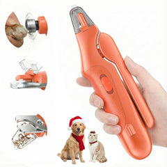Aoioploa 2-in-1 nail clippers with LED lights for precise pet trimming.