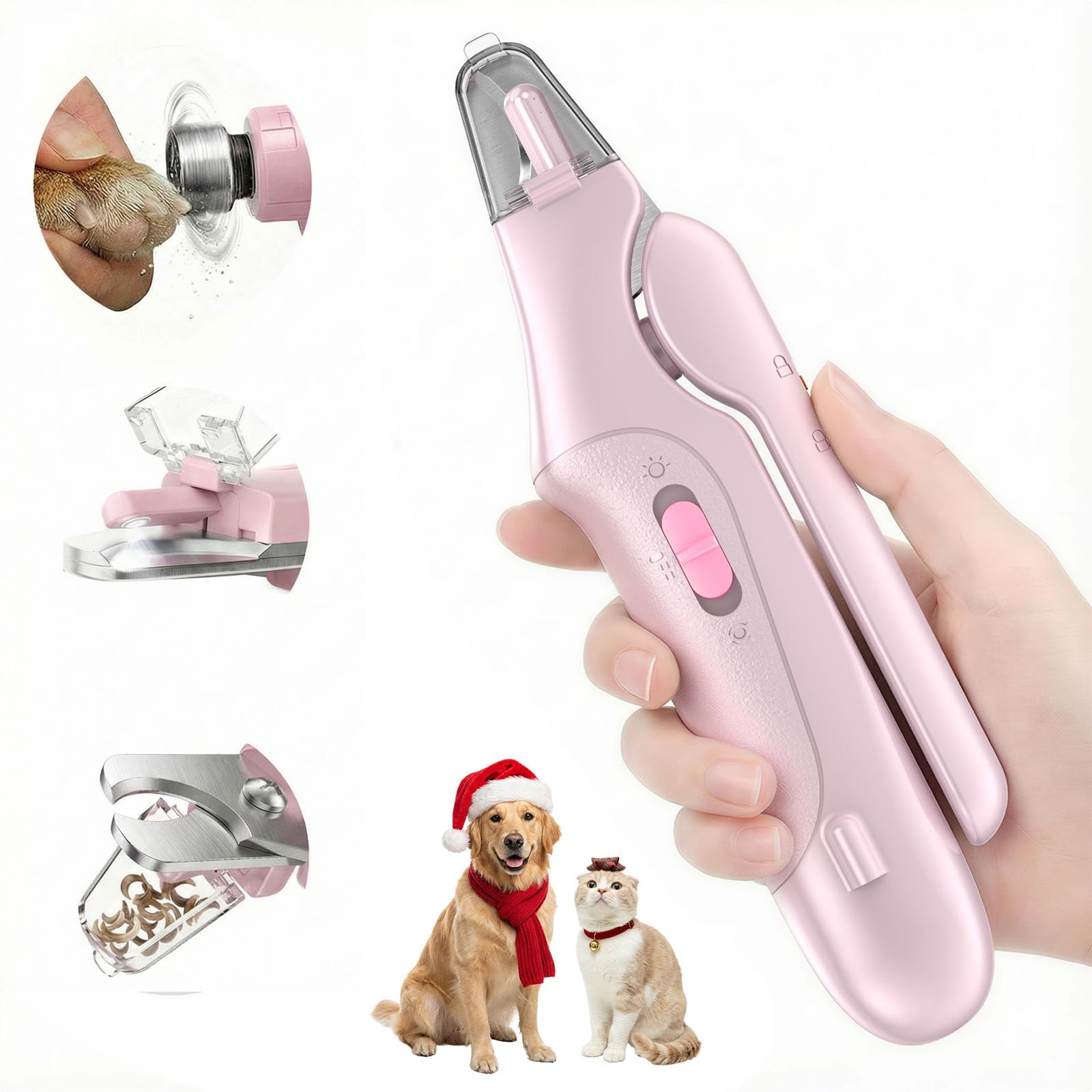 Aoioploa 2-in-1 nail clippers grinder for efficient at-home pet grooming.