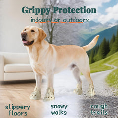 AOKOWN dog shoes feature anti-slip, lightweight sole for outdoor traction.