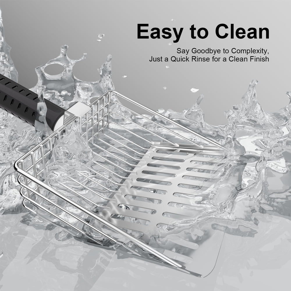 Aoktech cat litter scoop large surface 11.1 by 4.25 inches for efficient waste pickup.