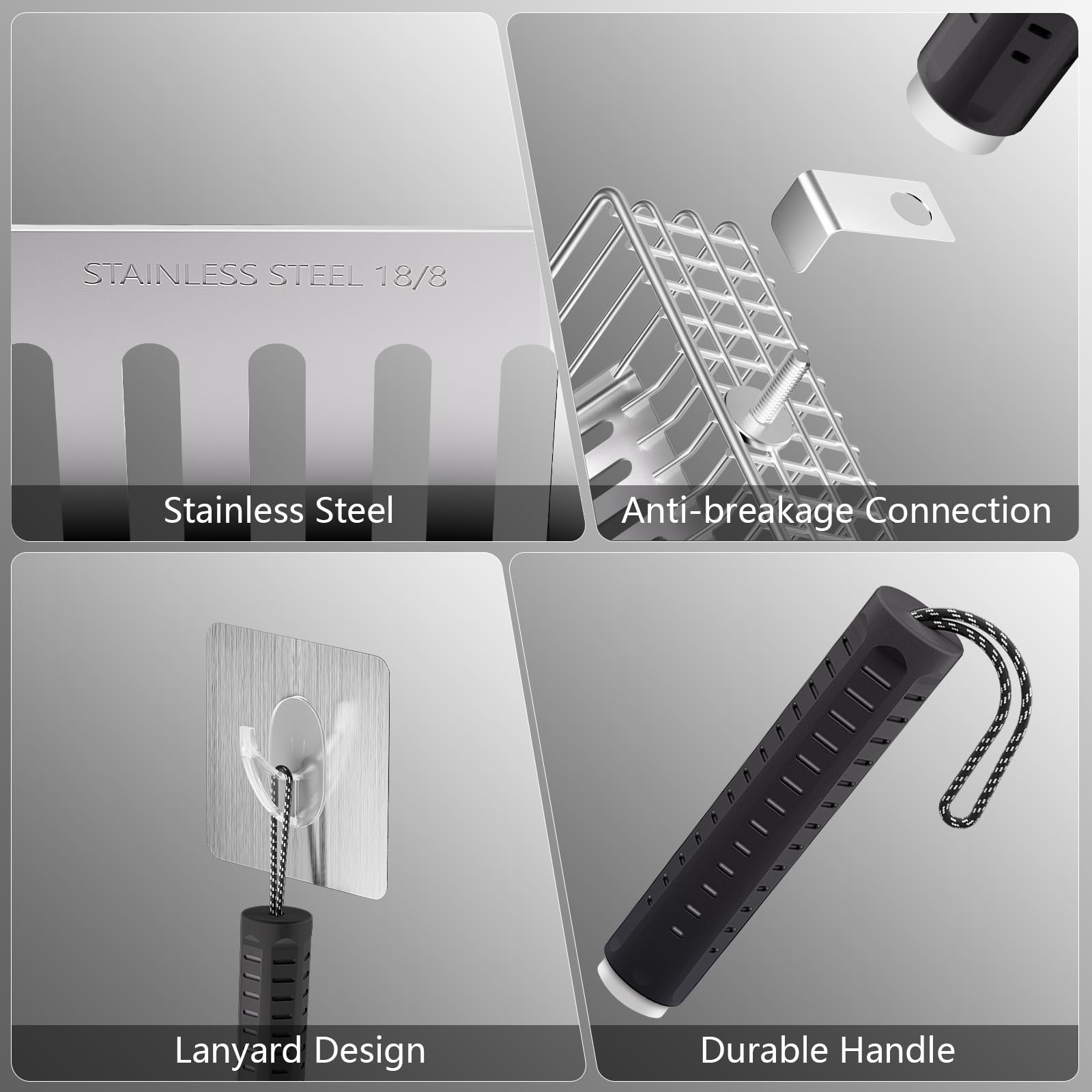 Aoktech non-slip handle cat litter scoop provides comfortable grip during scooping.