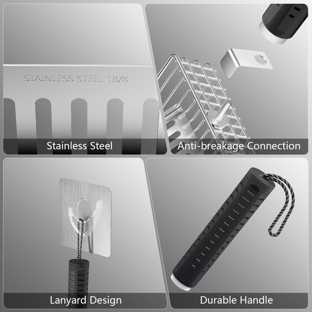 Aoktech non-slip handle cat litter scoop provides comfortable grip during scooping.