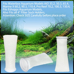 Aolleteau filter socks with durable double-stitch construction for long-lasting freshwater and saltwater use.