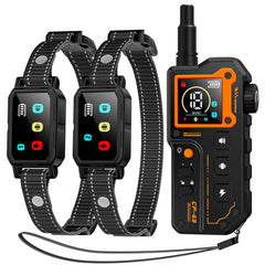 Aolulf AI dog shock collar remote with LED light for nighttime training.