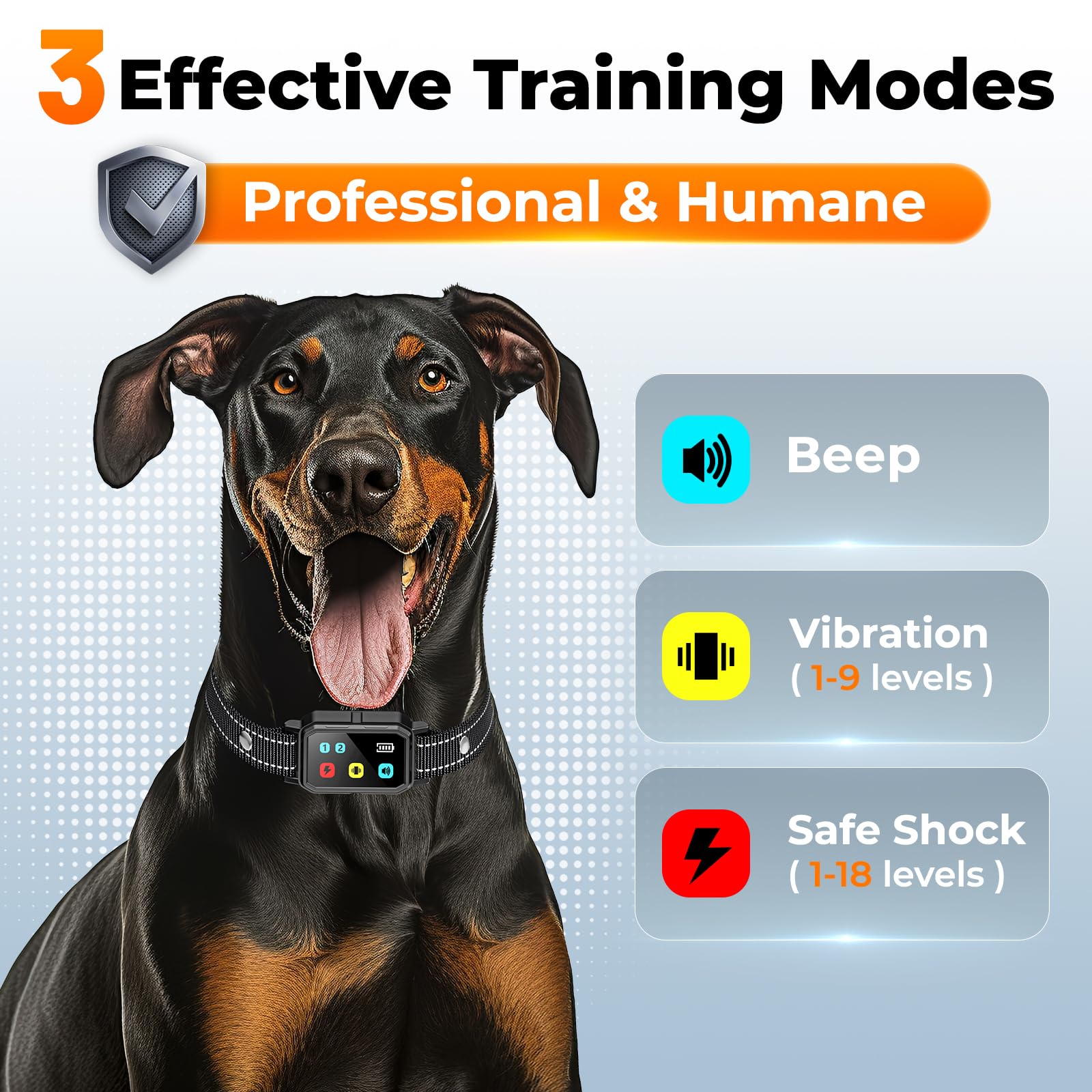 Aolulf AI dog shock collar supports two dogs for efficient dual training.