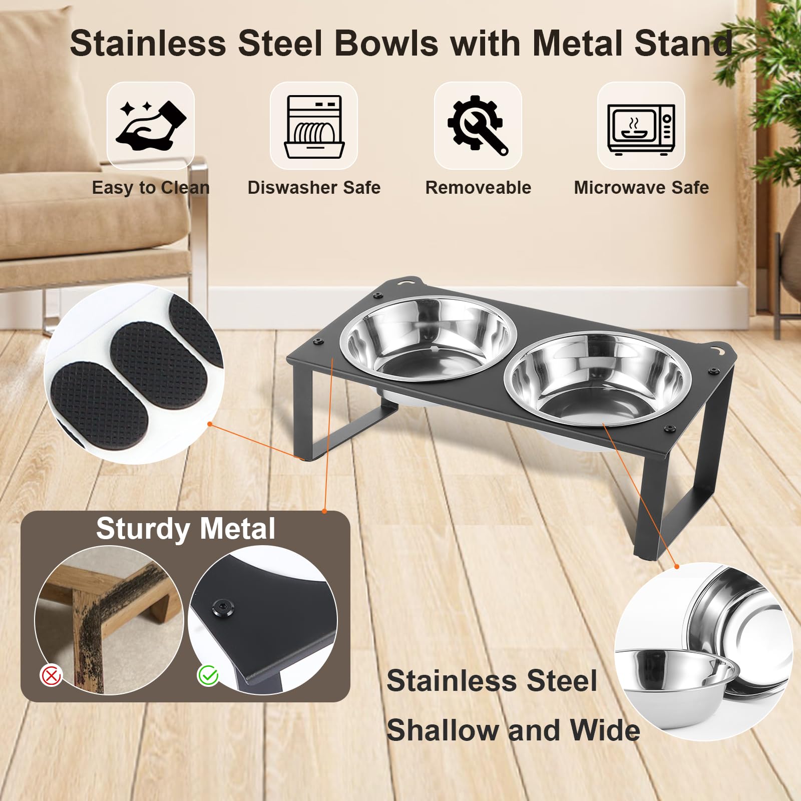 Aomafamzoy non-slip base keeps bowls steady during meals.