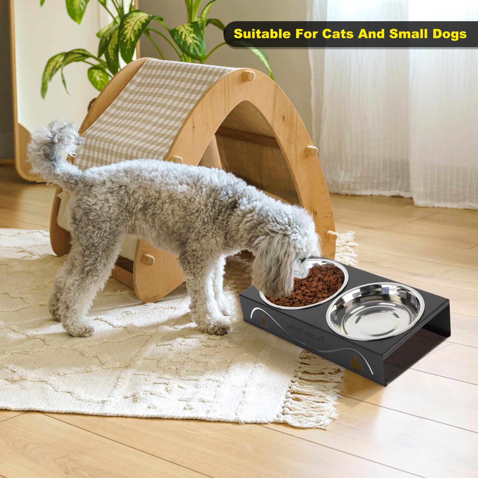 Aomafamzoy non-slip footpads keep bowls steady and quiet.