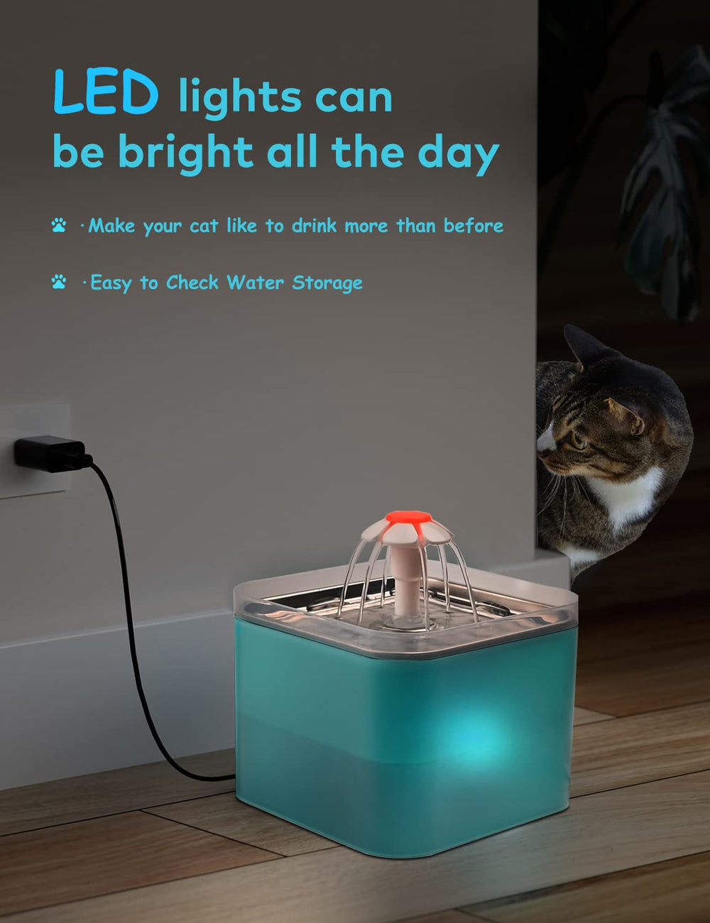 AONBOY three flow modes entice cats to drink more easily
