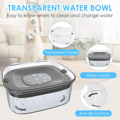 AONKEY 3L dog water bowl anti-spill design keeps paws dry and mess-free.