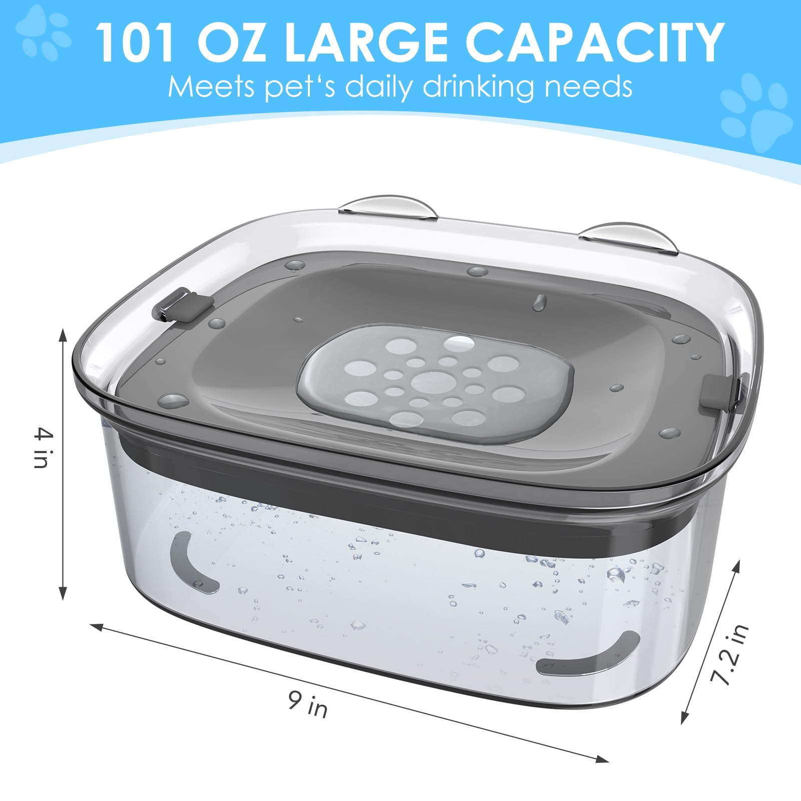 AONKEY 3L dog water bowl dishwasher-safe for quick cleanup after chores.